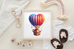 Valentine's Hot Air Balloon Animals Clipart Bundle - CraftNest - Digital Crafting and Art