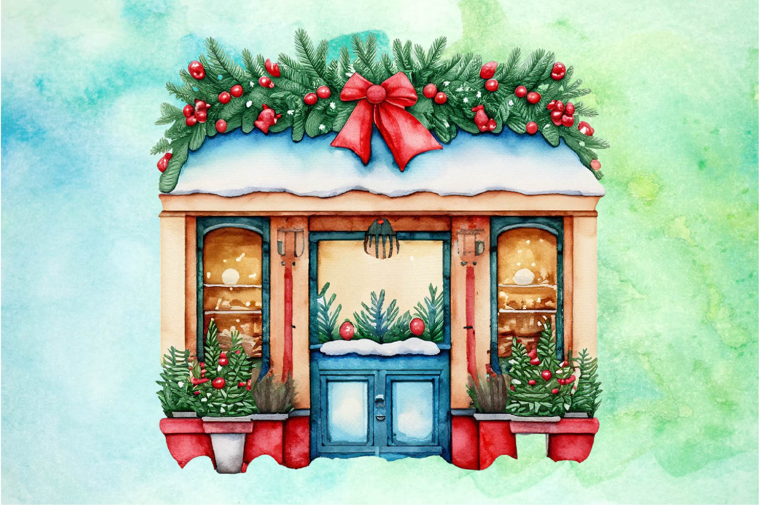 Christmas Storefront Clipart Bundle - CraftNest - Digital Crafting and Art