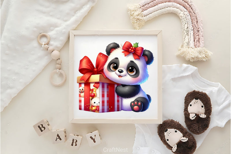 Christmas Panda Clipart Bundle 2 - CraftNest - Digital Crafting and Art