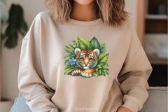 Cute Baby Tiger Clipart Bundle - CraftNest - Digital Crafting and Art