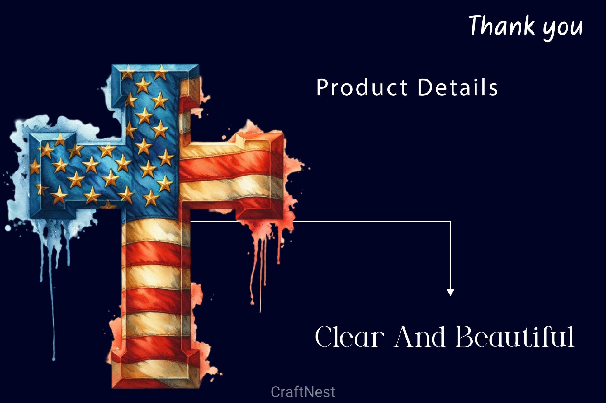 USA American Flag Cross Clipart Bundle - CraftNest - Digital Crafting and Art