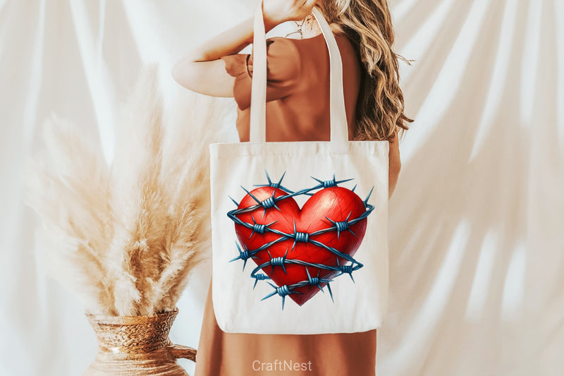 Valentine Barbed Wire Heart Clipart Bundle - CraftNest - Digital Crafting and Art