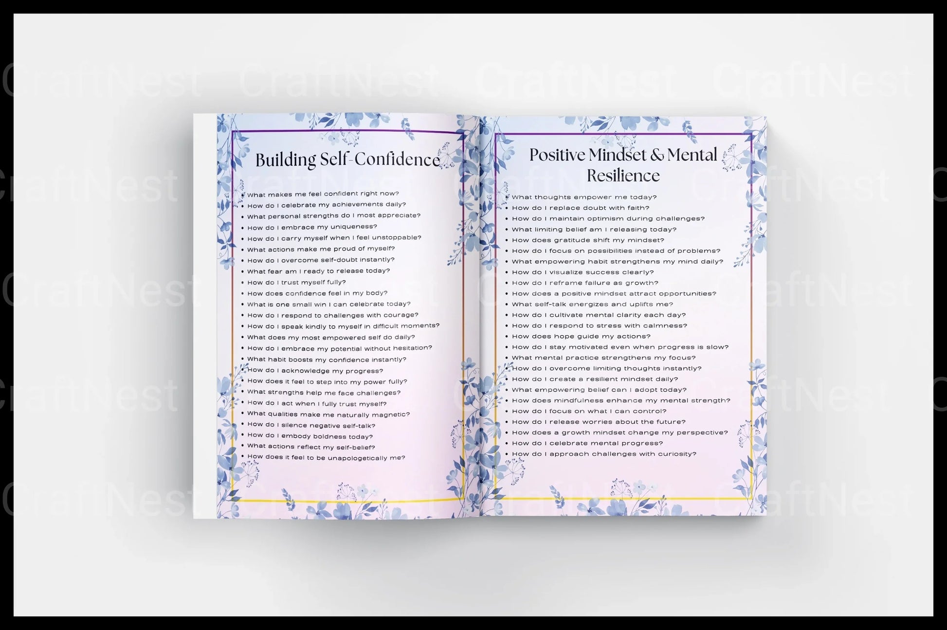 Manifestation Prompts Book for Personal Growth - CraftNest - Digital Crafting and Art