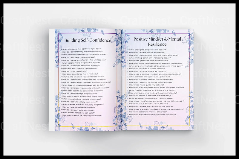 Manifestation Prompts Book for Personal Growth - CraftNest - Digital Crafting and Art