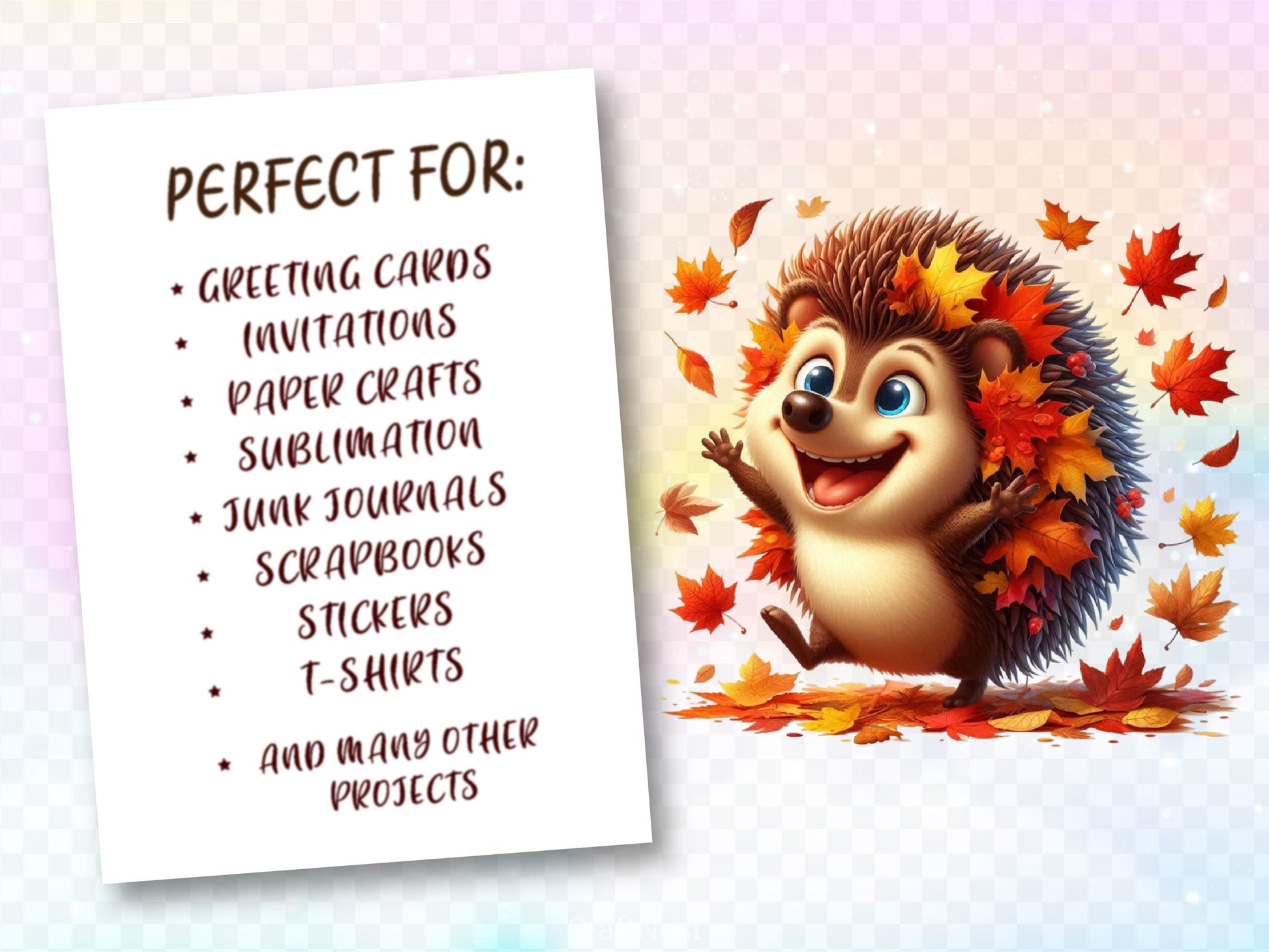 Autumn Funny Hedgehog Clipart Bundle 2 - CraftNest - Digital Crafting and Art