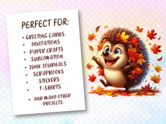 Autumn Funny Hedgehog Clipart Bundle 2 - CraftNest - Digital Crafting and Art