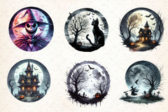 Scary Halloween Scene Clipart Bundle - CraftNest - Digital Crafting and Art