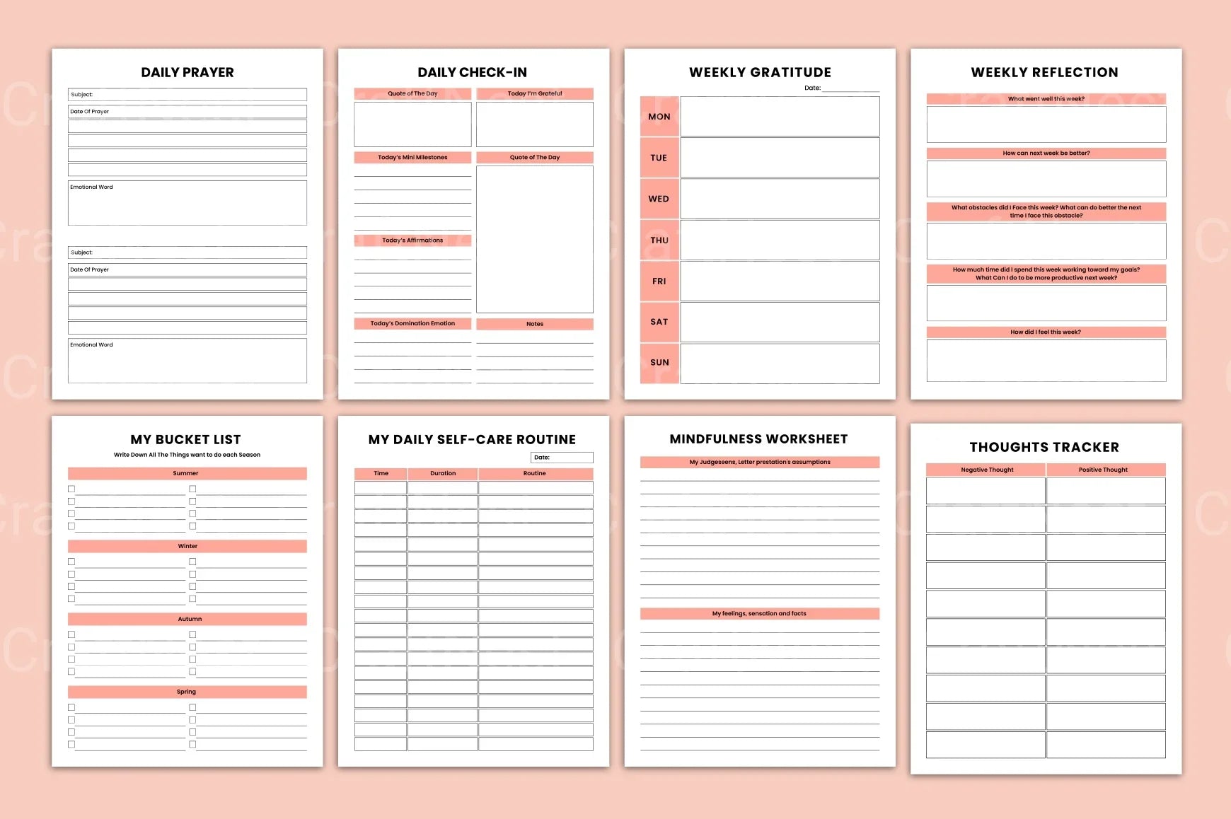 Mindset Self-Care Journal - CraftNest - Digital Crafting and Art