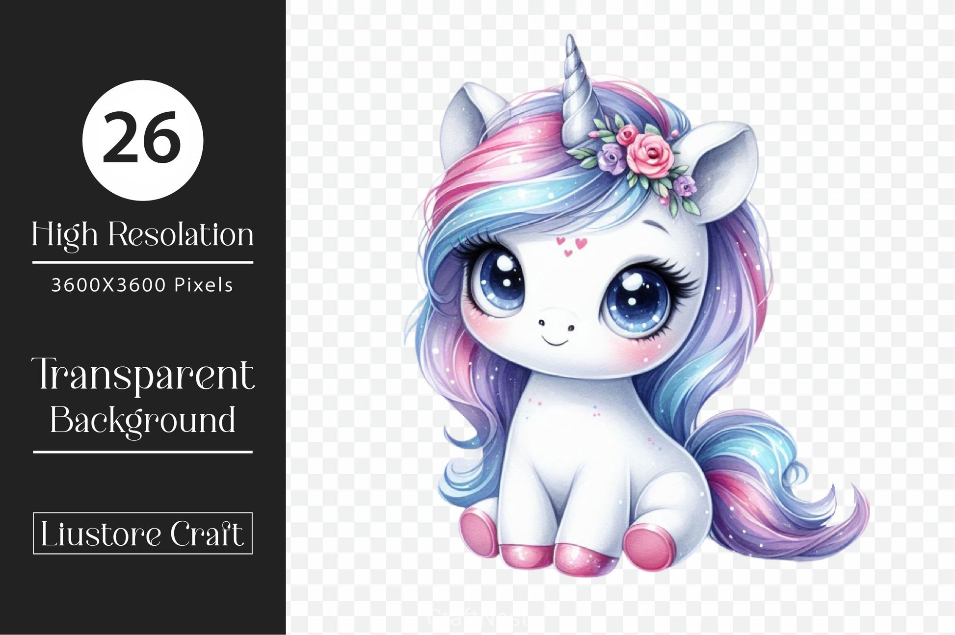 Cute Unicorn Clipart Bundle 14 - CraftNest - Digital Crafting and Art