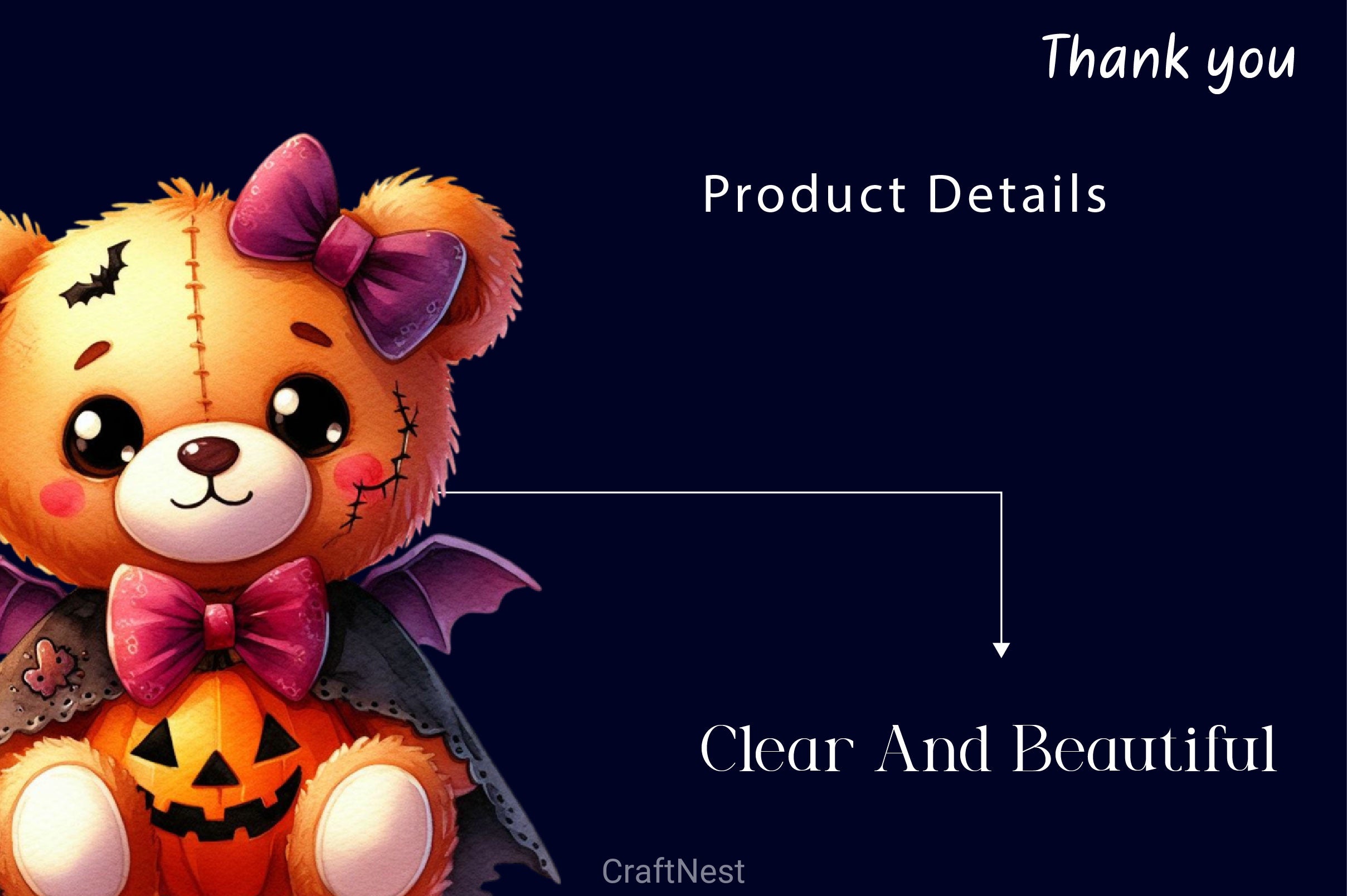 Halloween Teddy Bear Clipart Bundle - CraftNest - Digital Crafting and Art