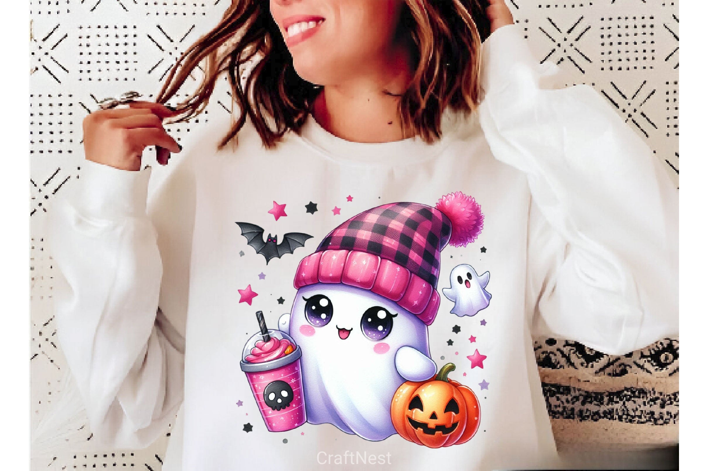 Cute Ghost Cute Halloween Clipart Bundle 22 - CraftNest - Digital Crafting and Art