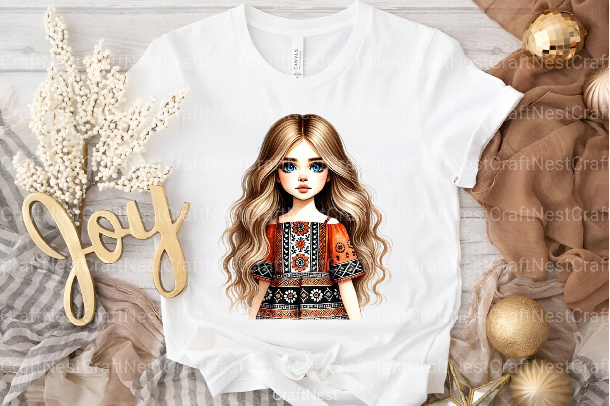 Caucasian Girl Clipart Bundle - CraftNest - Digital Crafting and Art