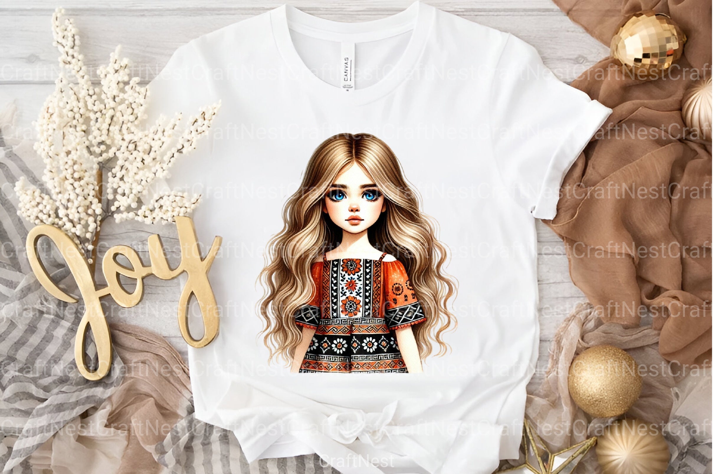 Caucasian Girl Clipart Bundle - CraftNest - Digital Crafting and Art