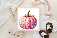 Pink Disco Ball Pumpkin Clipart Bundle - CraftNest - Digital Crafting and Art