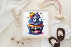 Scary Halloween Cupcake Clipart Bundle 2 - CraftNest - Digital Crafting and Art
