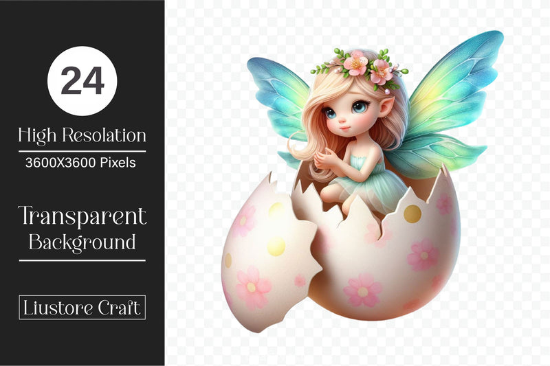 Happy Easter Fairy Clipart Bundle - CraftNest - Digital Crafting and Art