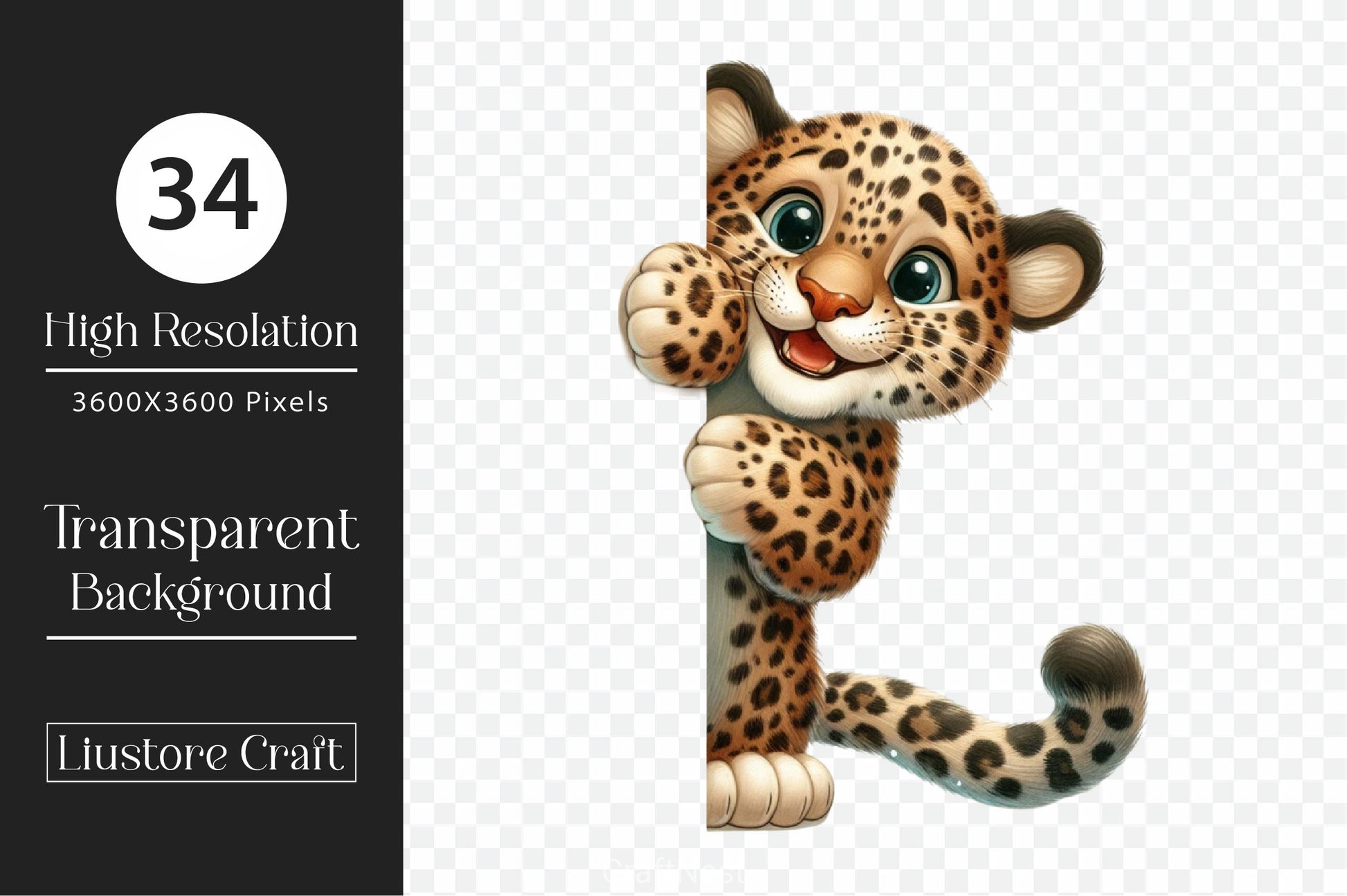 Animals Peeking Around Corner Clipart Bundle 2 - CraftNest - Digital Crafting and Art