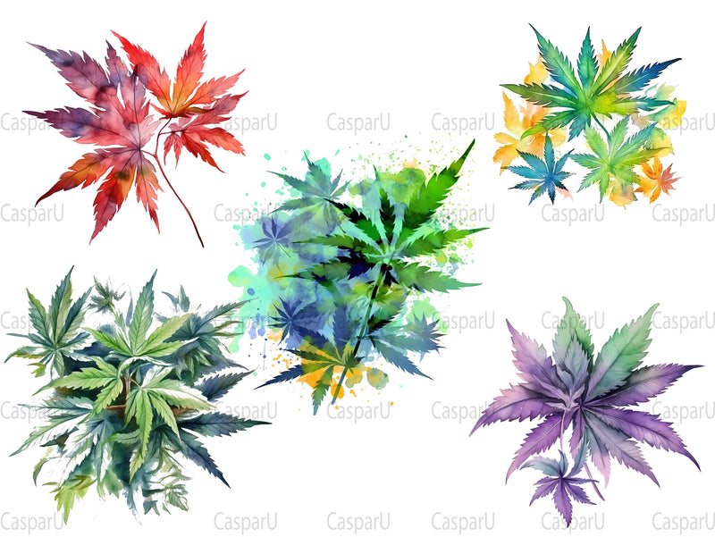 Cannabis Leaves Clipart - CraftNest