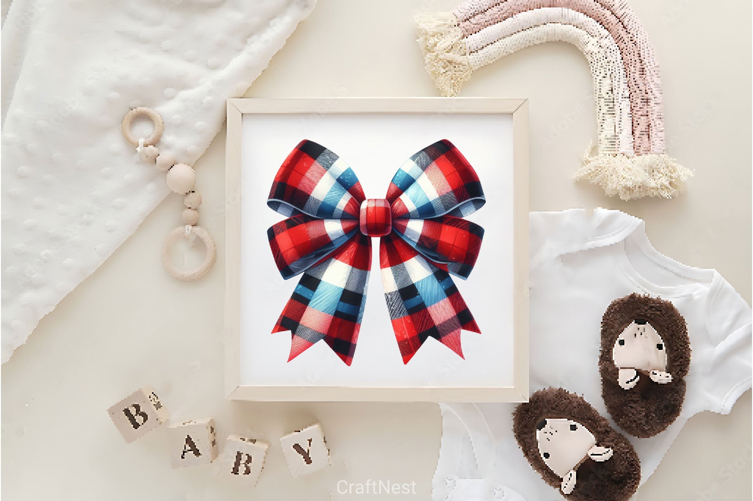 Christmas Plaid Bows Clipart Bundle - CraftNest - Digital Crafting and Art