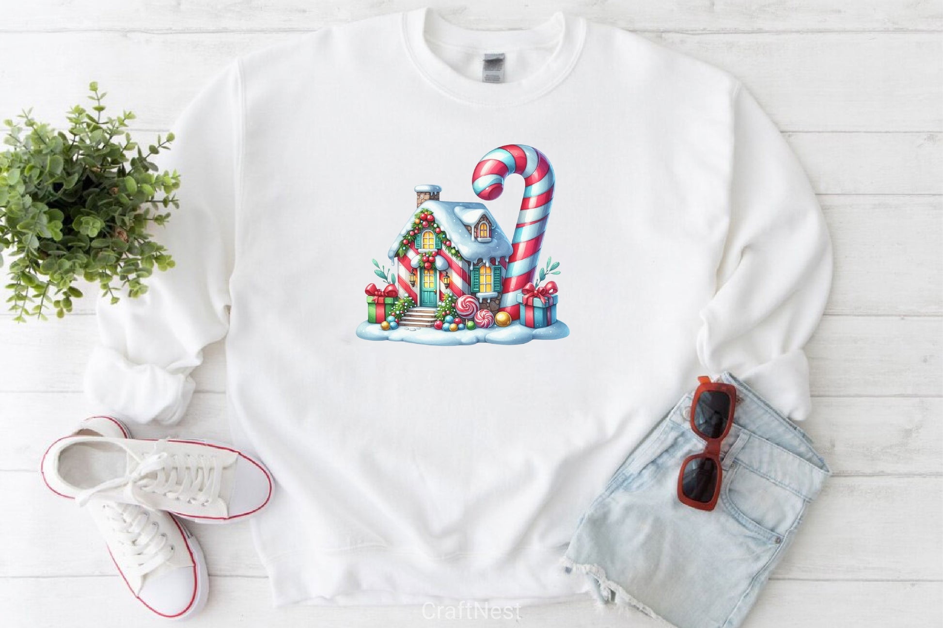 Candy Cane House Clipart Bundle - CraftNest - Digital Crafting and Art