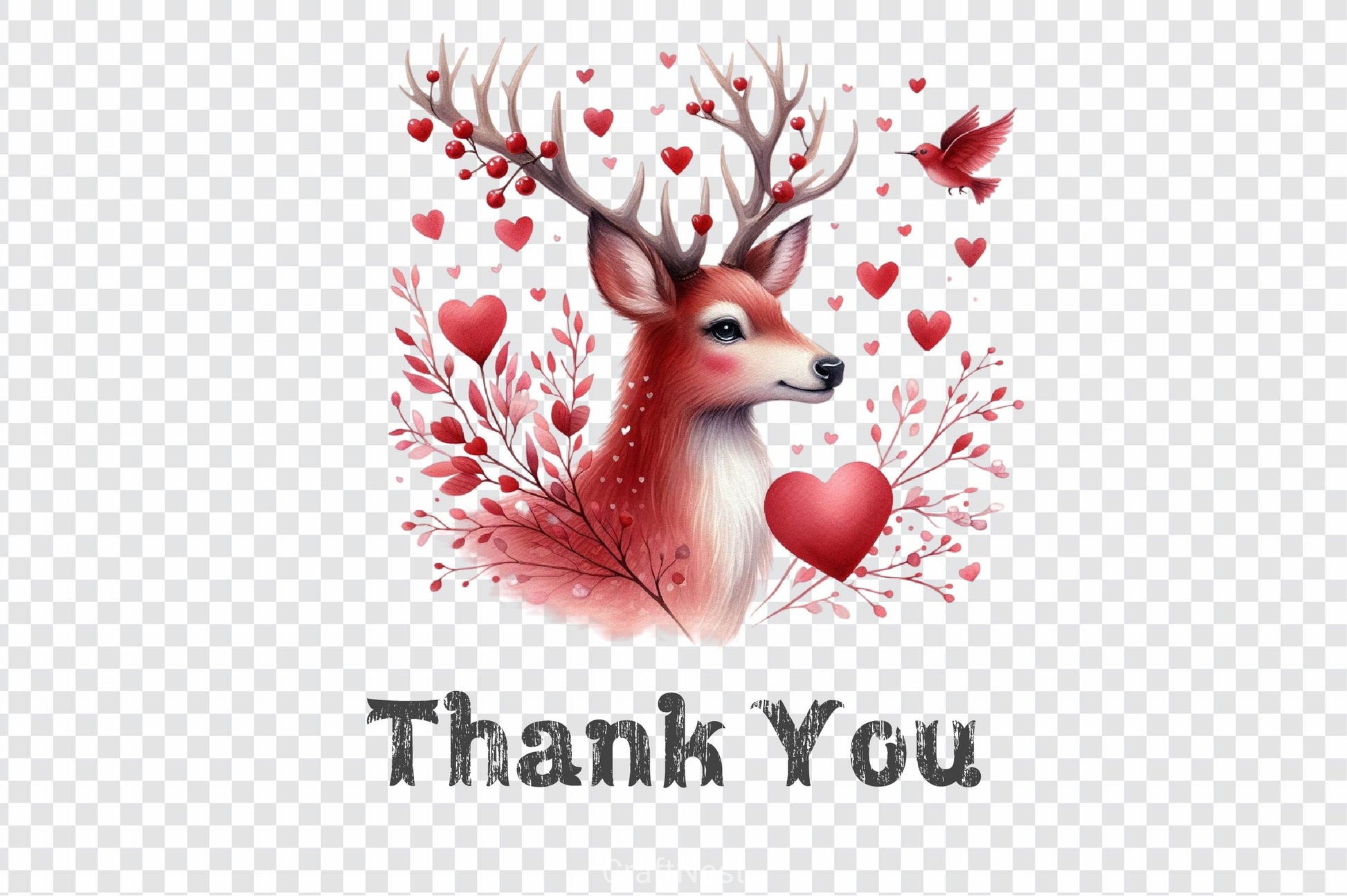 Valentines Deer Clipart Bundle - CraftNest - Digital Crafting and Art