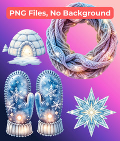 Ethereal Winter Elements Clipart Bundle - CraftNest - Digital Crafting and Art
