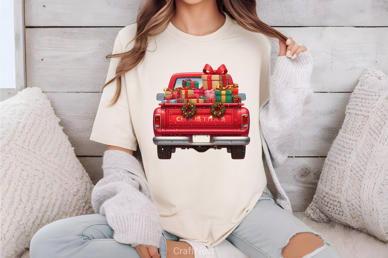 Christmas Truck Clipart Bundle 6 - CraftNest - Digital Crafting and Art