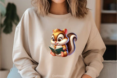 Squirrel Reading Book Clipart Bundle - CraftNest - Digital Crafting and Art