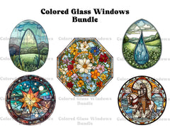 Colored Windows Clipart - CraftNest