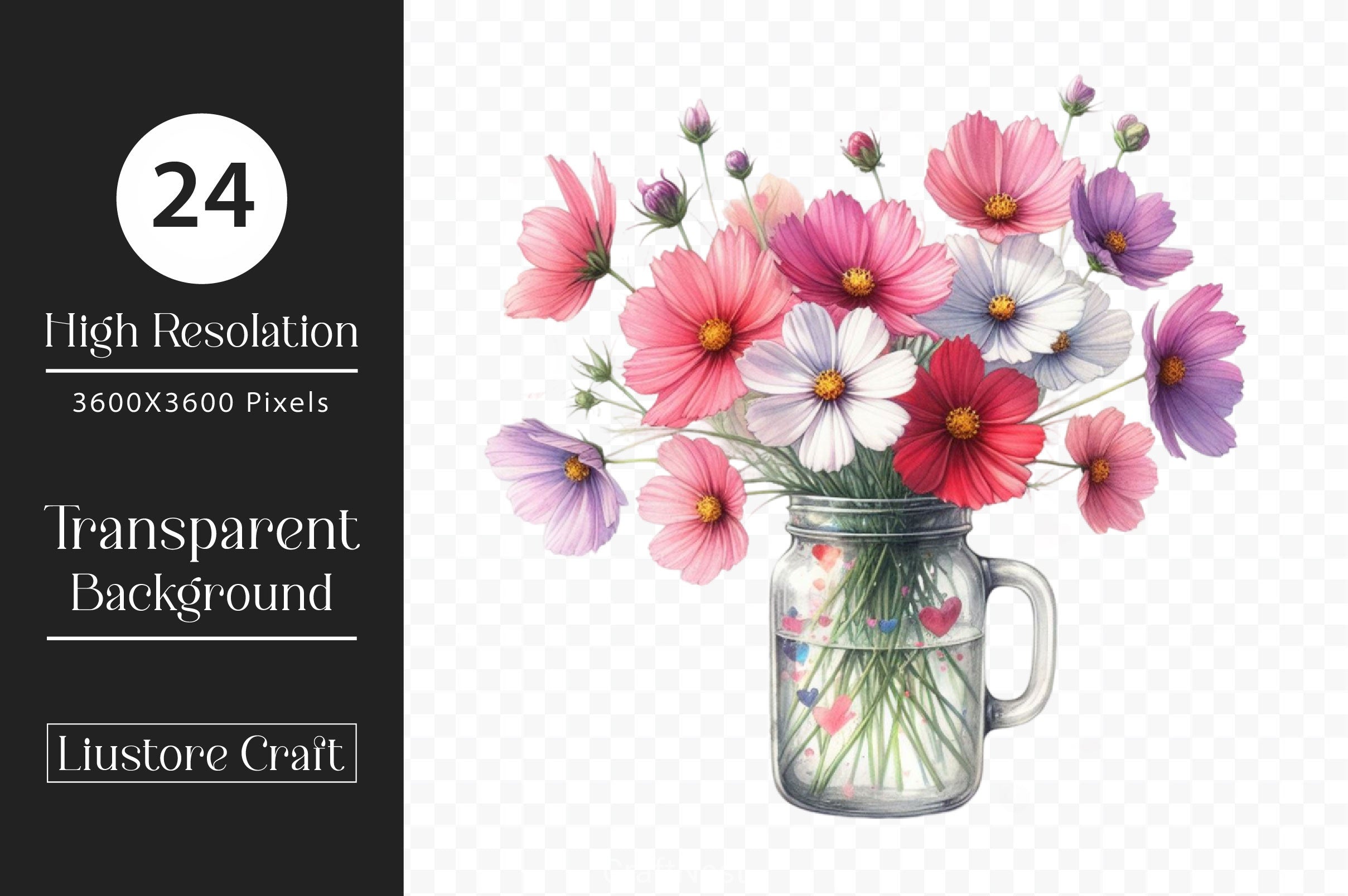 Flowers In Jar Clipart Bundle 3 - CraftNest - Digital Crafting and Art