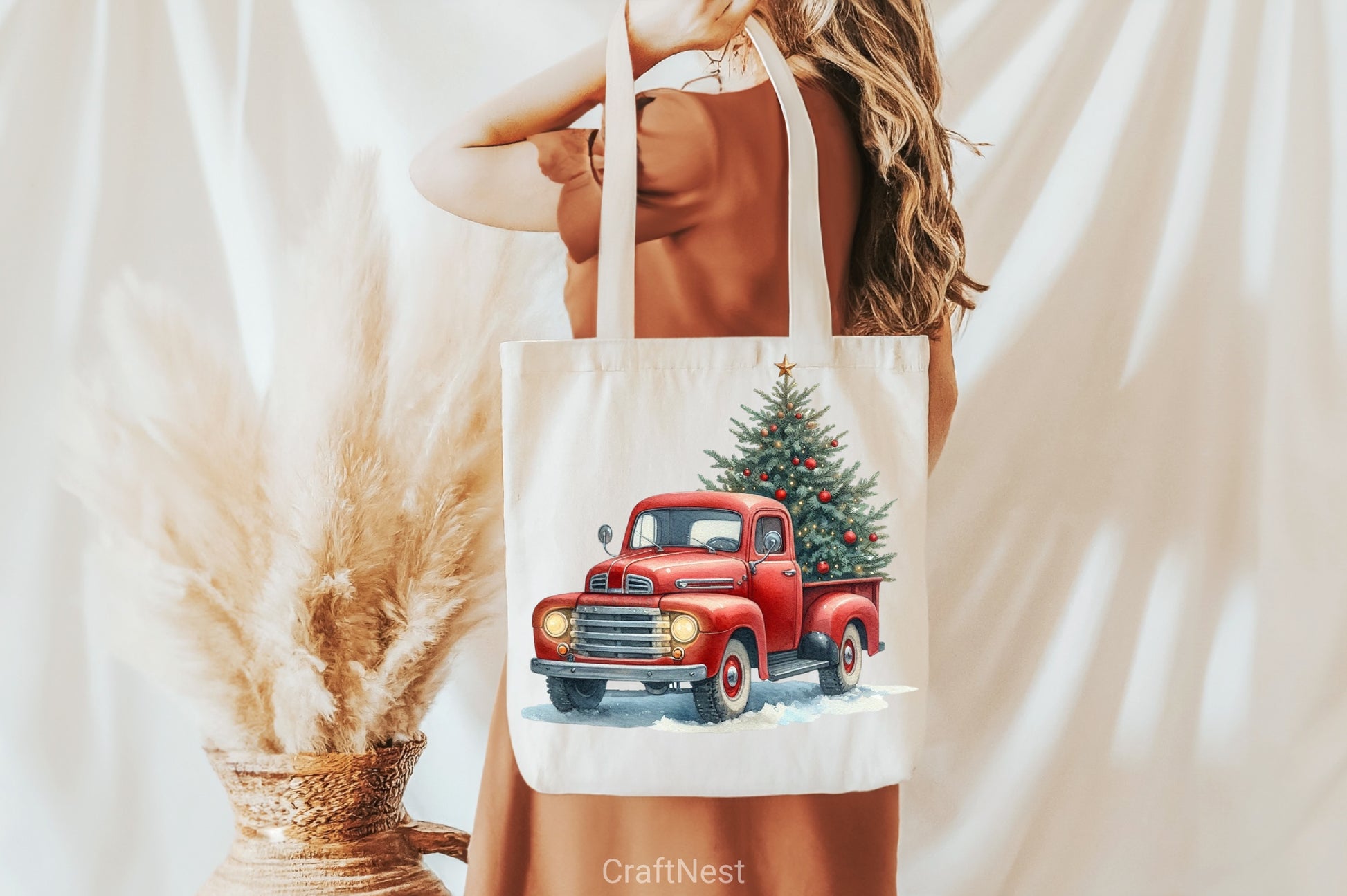 Christmas Red Truck Clipart Bundle - CraftNest - Digital Crafting and Art