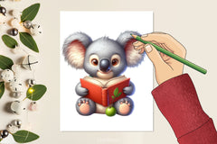 Cute Animals Reading Clipart Bundle - CraftNest - Digital Crafting and Art