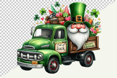 St Patrick's Gnome Truck Clipart Bundle 2 - CraftNest - Digital Crafting and Art