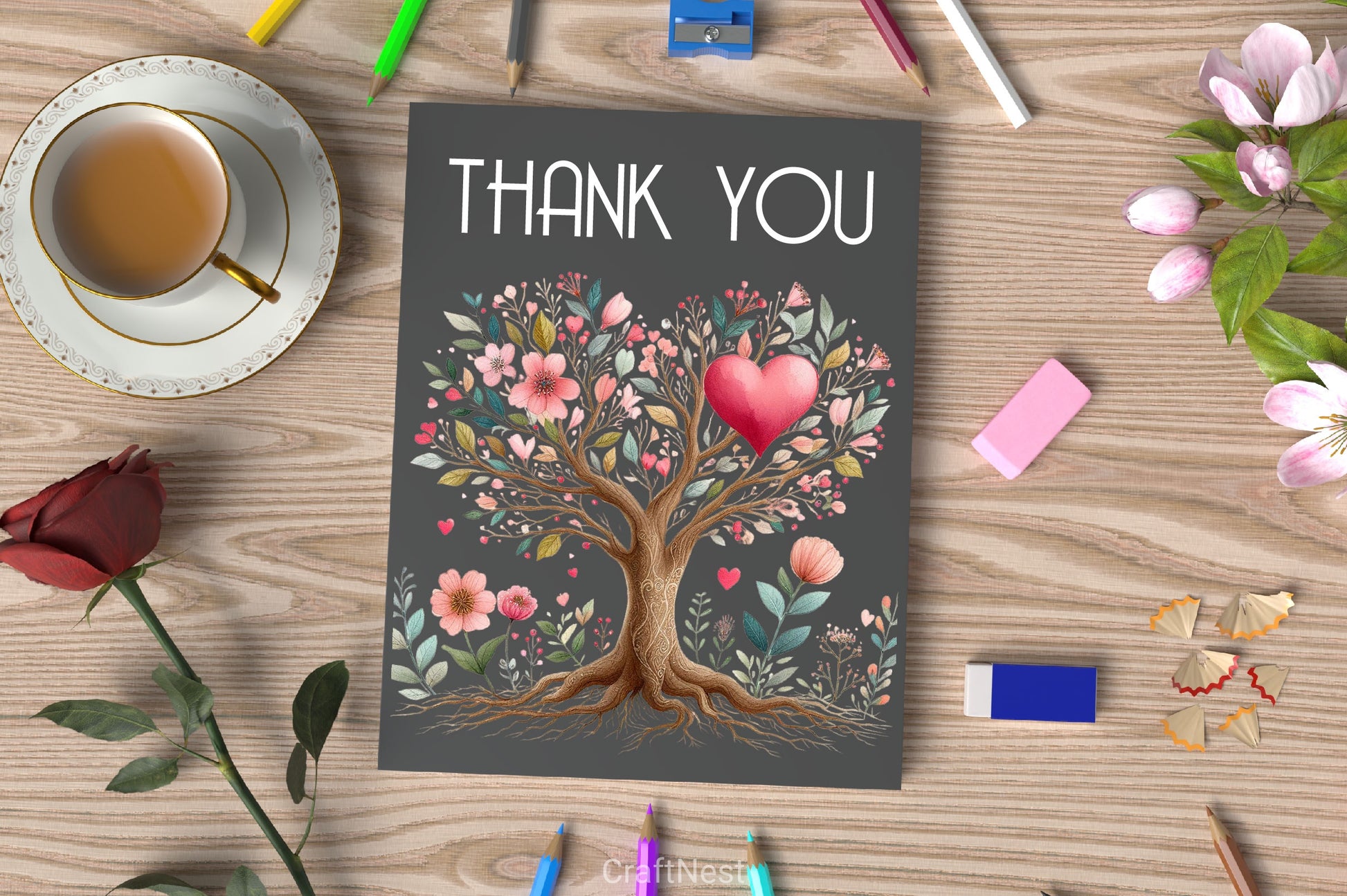 Valentine Tree Clipart Bundle - CraftNest - Digital Crafting and Art