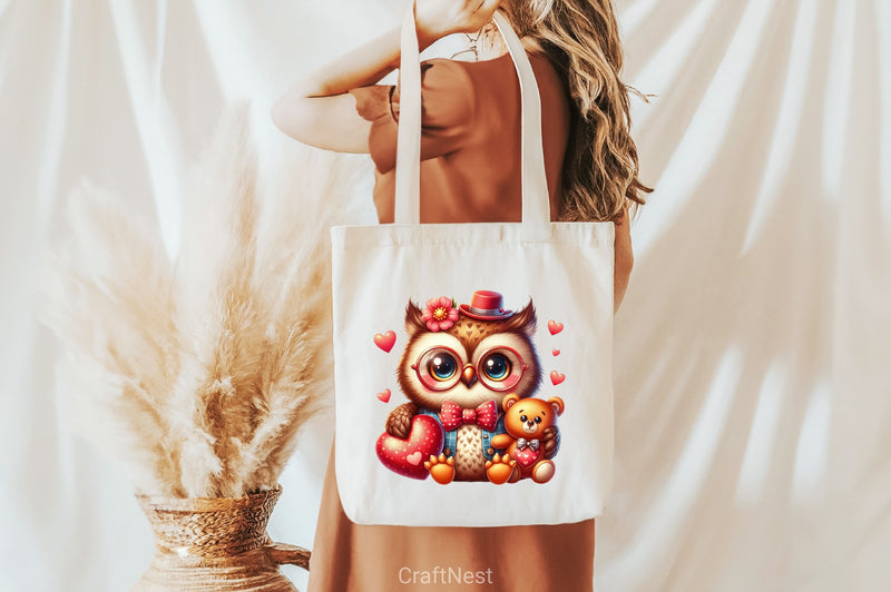 Valentine Owl Clipart Bundle 3 - CraftNest - Digital Crafting and Art