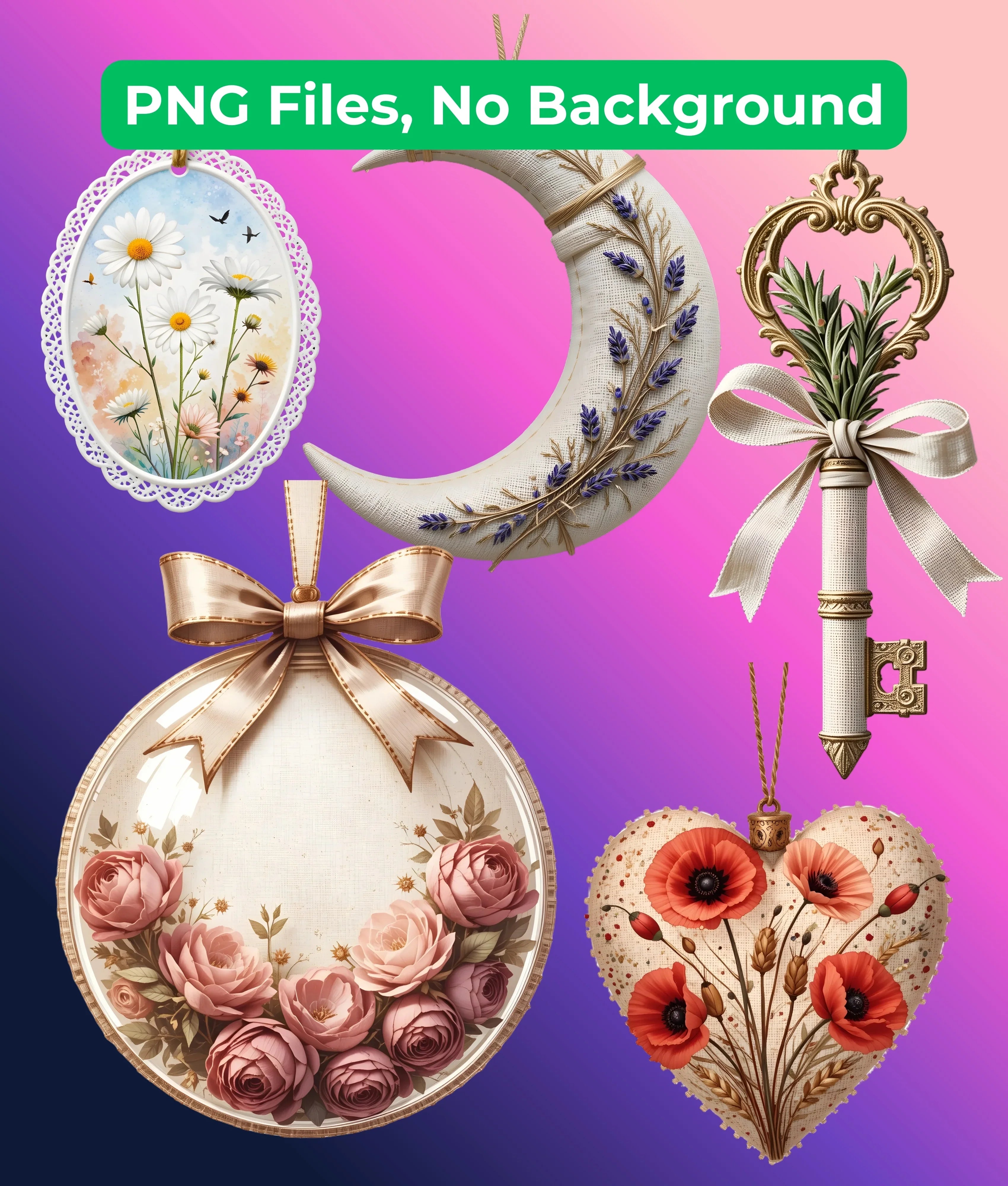 Chateau Herbarium Ornament Clipart Bundle - CraftNest - Digital Crafting and Art