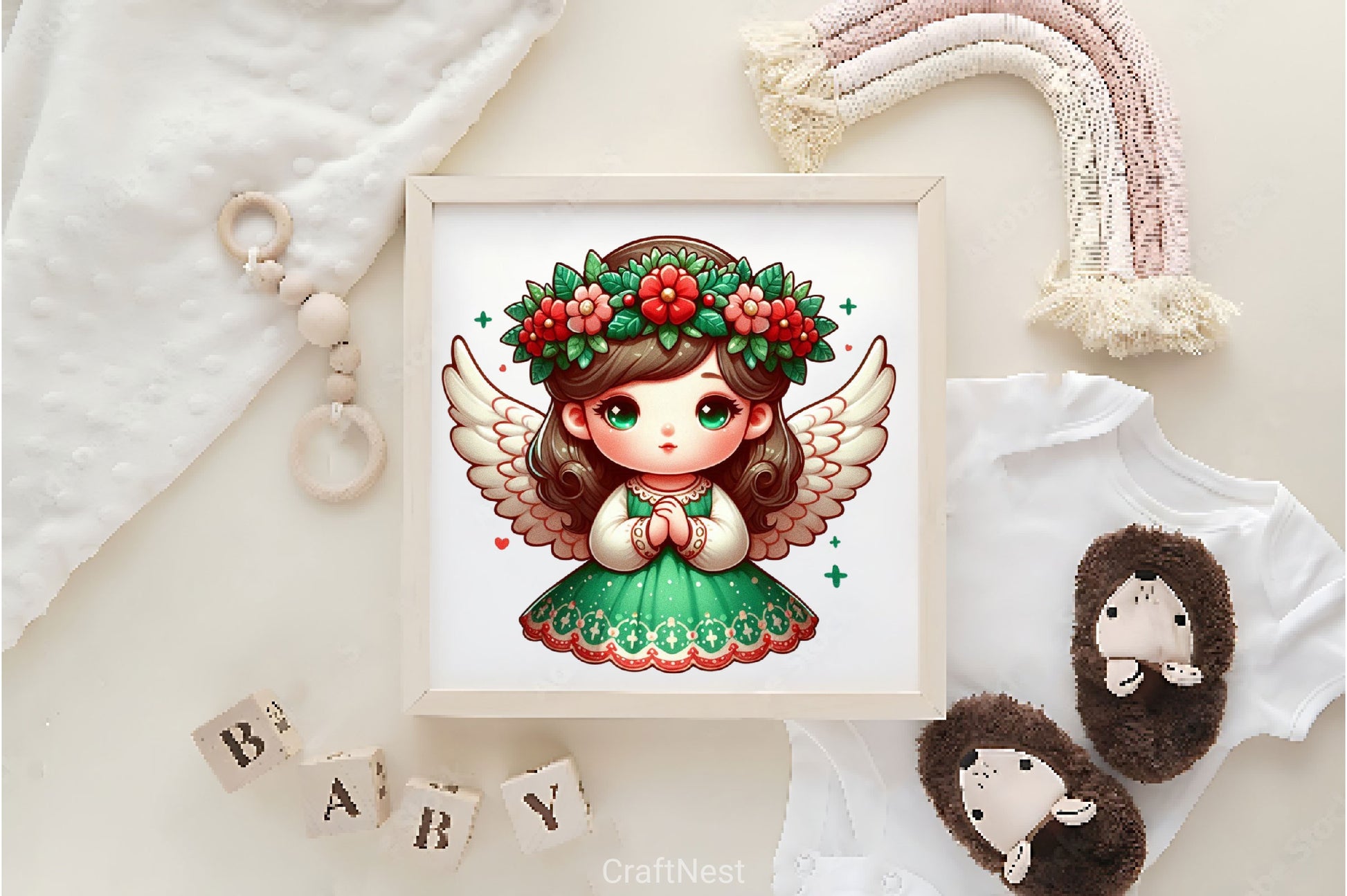 Cute Christmas Angels Clipart Bundle - CraftNest - Digital Crafting and Art
