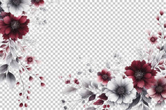 Dusty Rose And Burgundy Clipart Bundle - CraftNest - Digital Crafting and Art