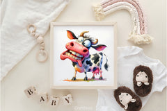 Funny Cows Cute Cow Farm Clipart Bundle - CraftNest - Digital Crafting and Art