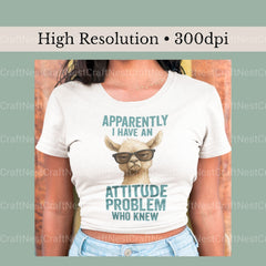 Attitude Problem Llama Clipart Bundle - CraftNest - Digital Crafting and Art