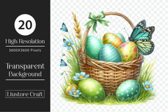 Easter Egg Basket Clipart Bundle 3 - CraftNest - Digital Crafting and Art