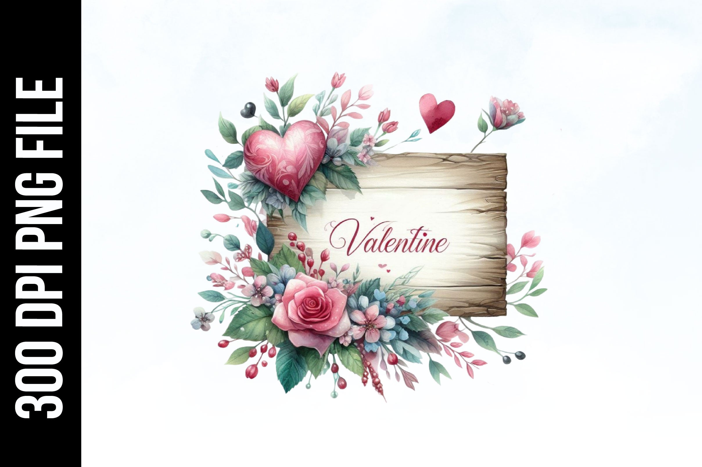 Valentine's Day Wooden Signs Clipart Bundle - CraftNest - Digital Crafting and Art