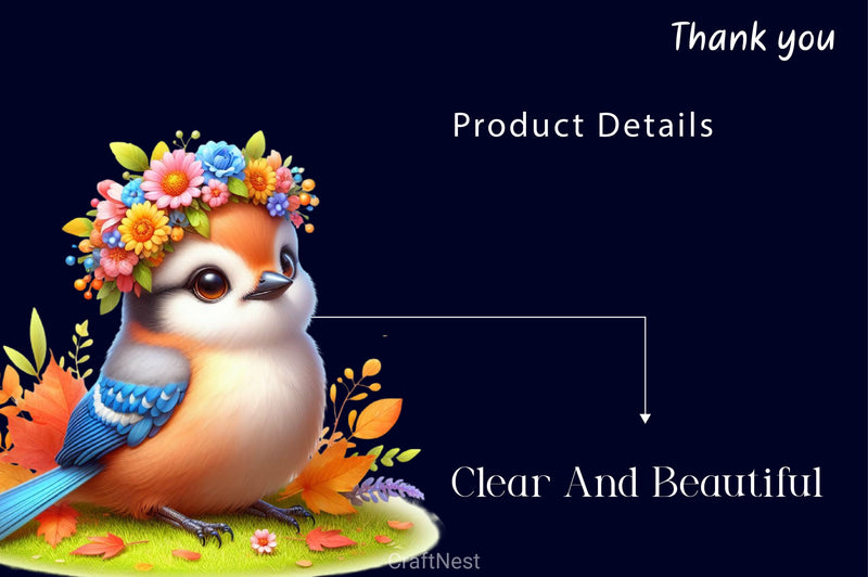 Cute Autumn Jay Bird Clipart Bundle - CraftNest - Digital Crafting and Art