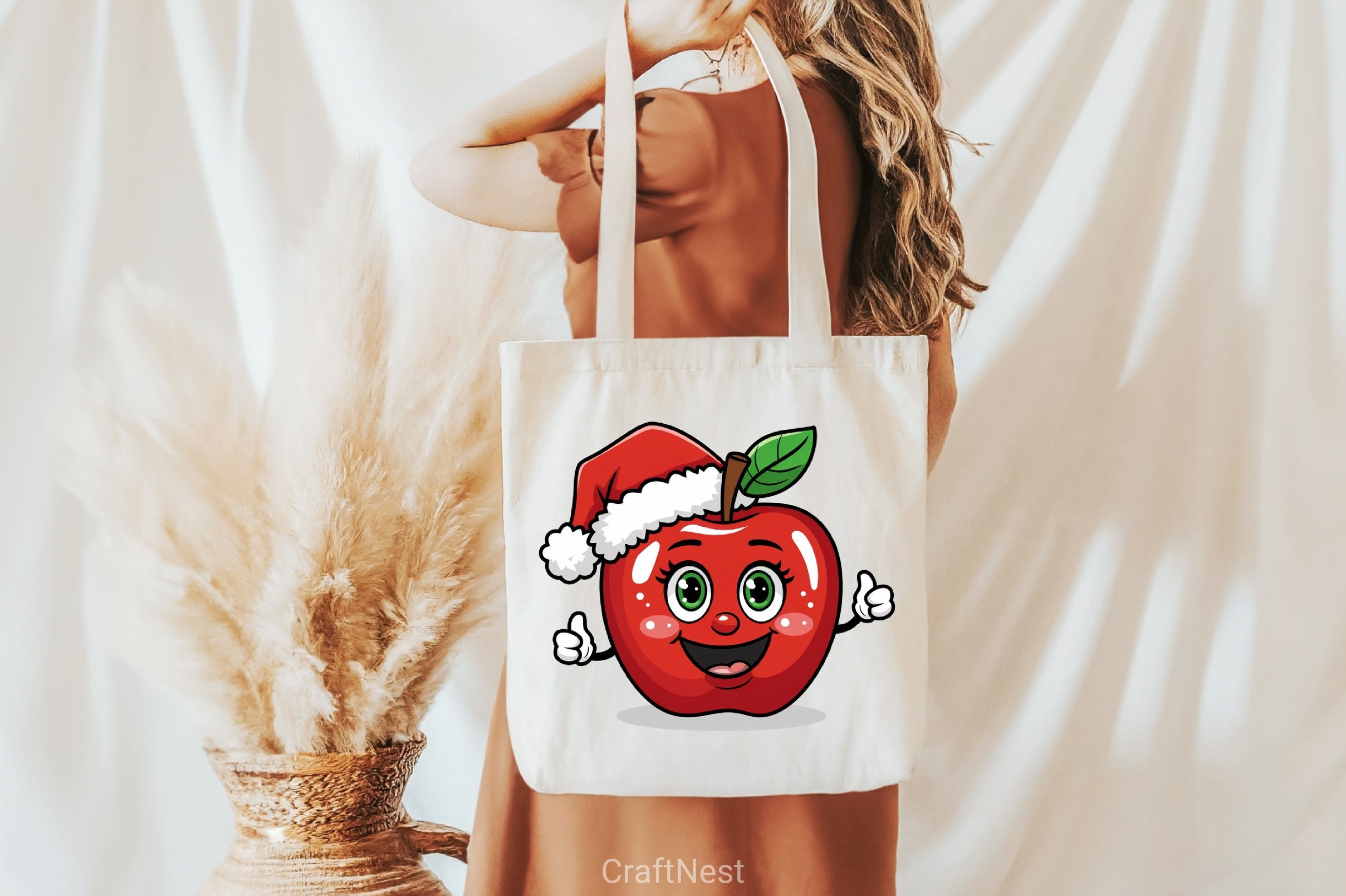 Christmas Apple Santa Hat Clipart Bundle - CraftNest - Digital Crafting and Art