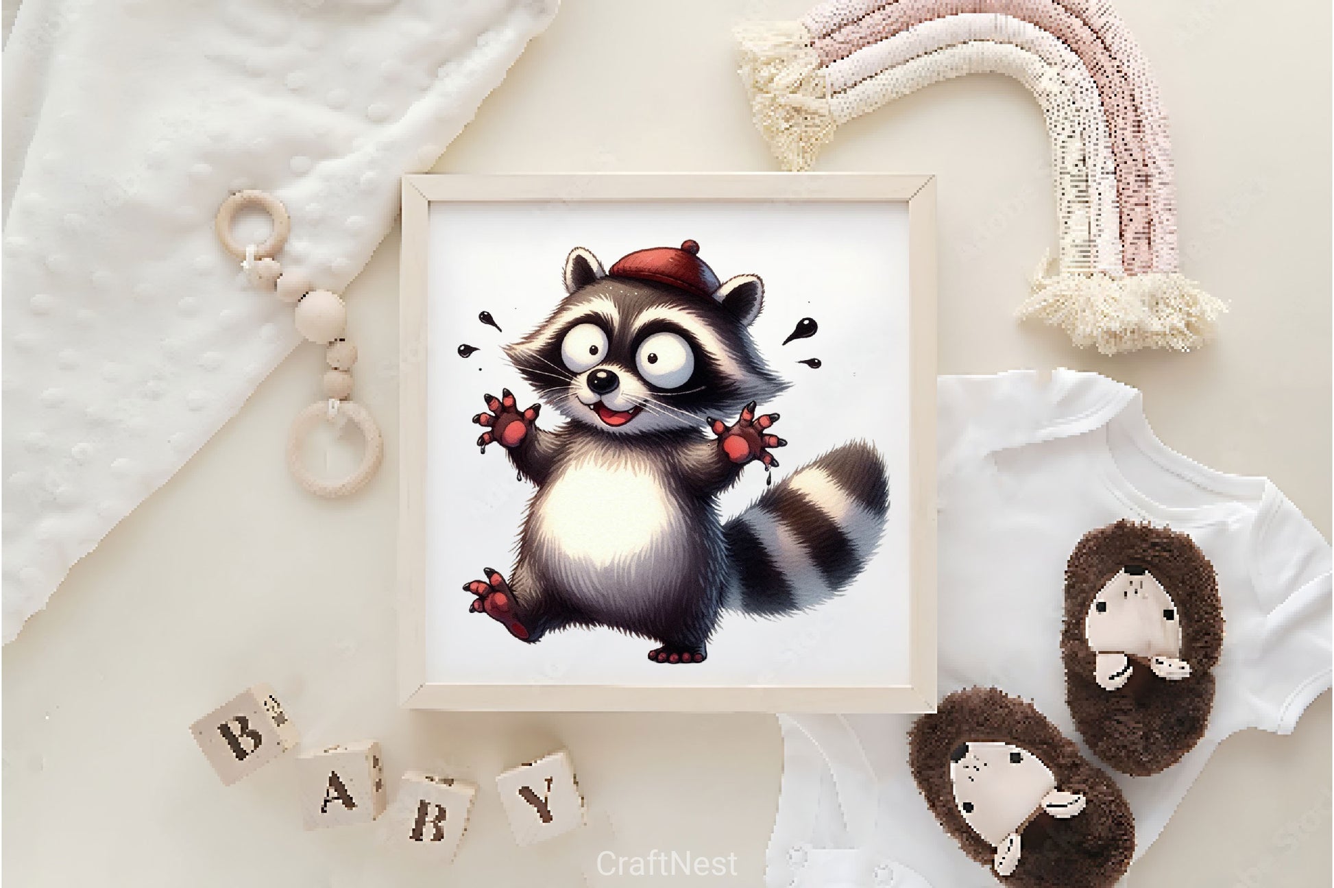 Funny Raccoon Clipart Bundle 3 - CraftNest - Digital Crafting and Art