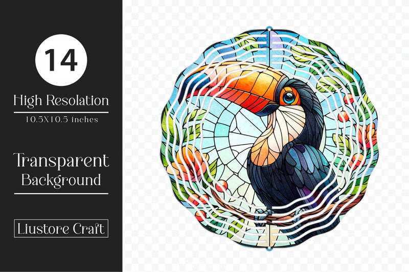 Toucan Bird Stained Glass Clipart Bundle - CraftNest - Digital Crafting and Art
