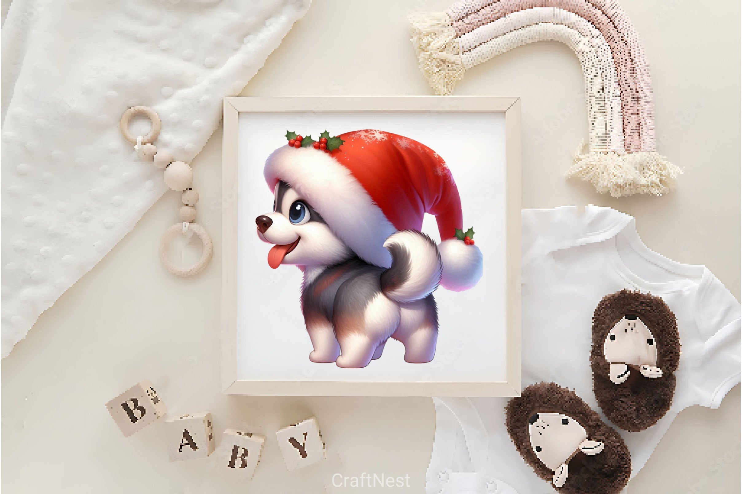 Funny Christmas Dog From Behind Clipart Bundle 2 - CraftNest - Digital Crafting and Art