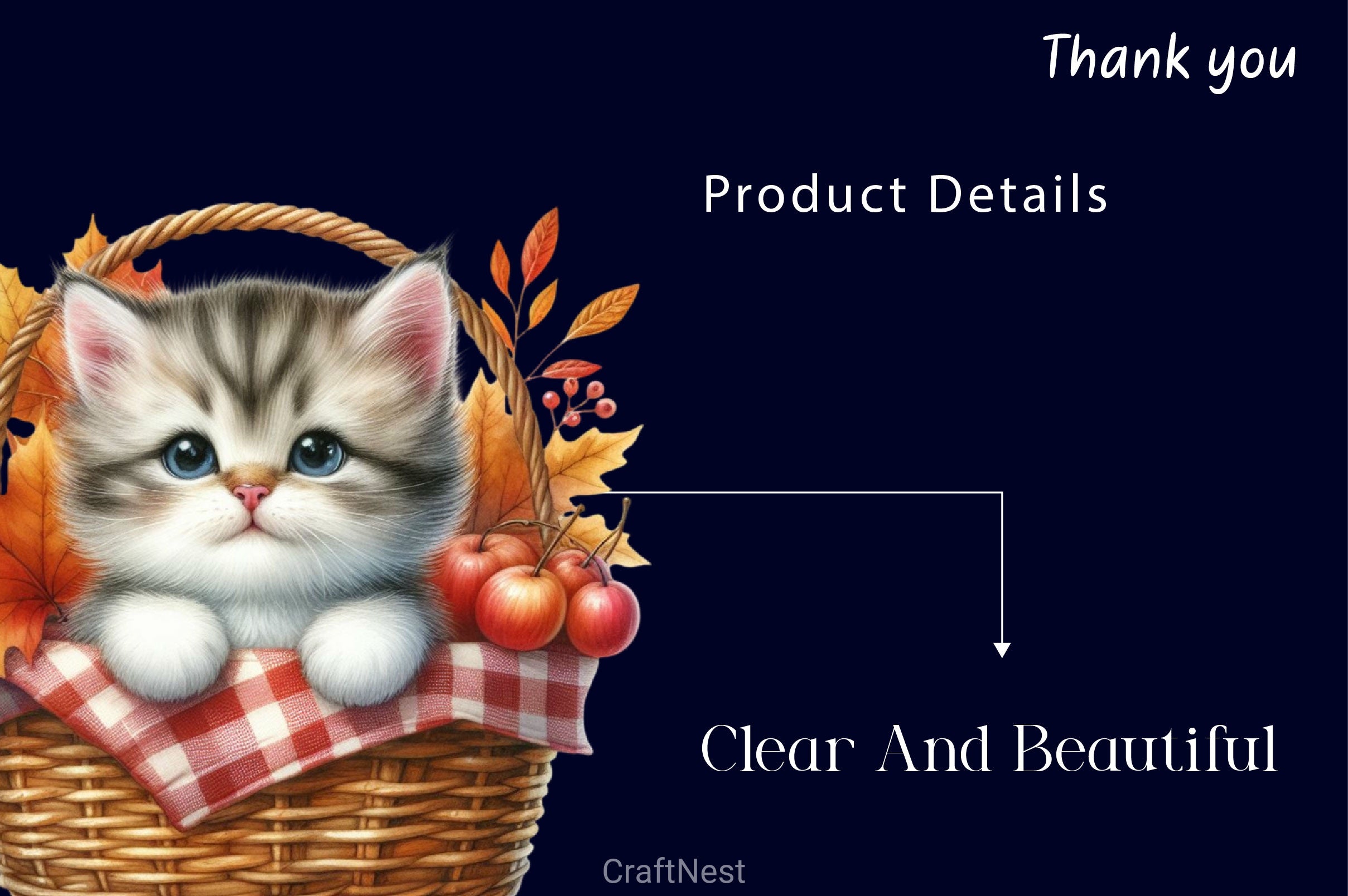 Cute Autumn Cat Clipart Bundle 2 - CraftNest - Digital Crafting and Art