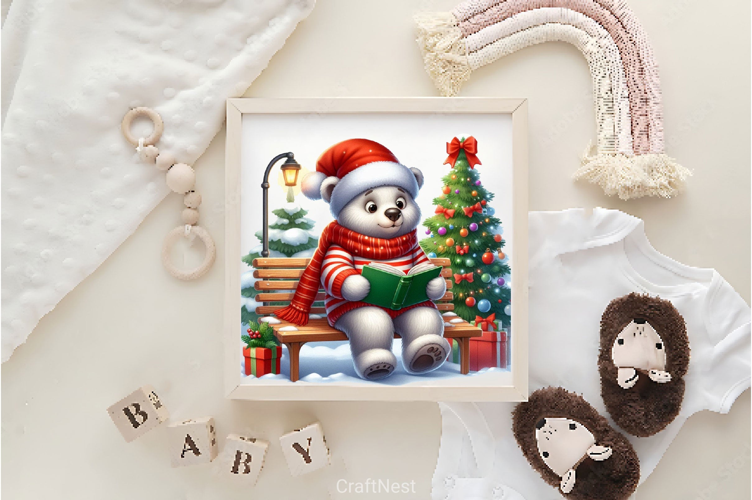 Christmas Polar Bear Clipart Bundle 7 - CraftNest - Digital Crafting and Art