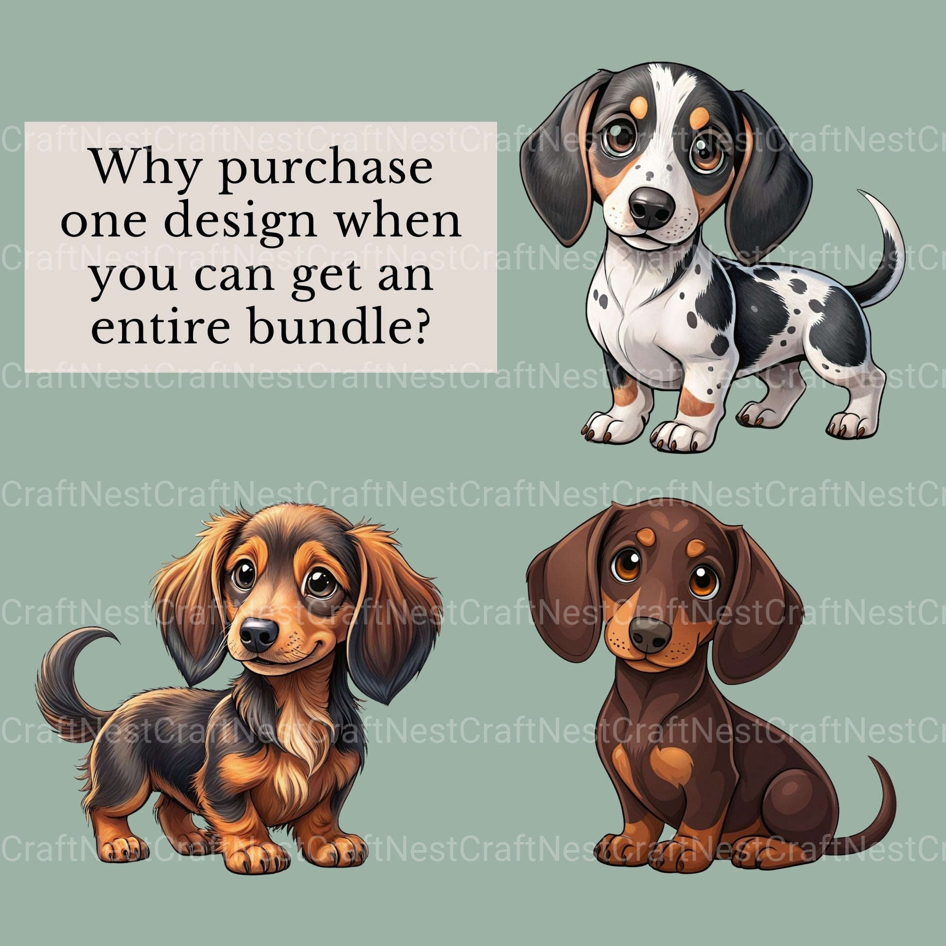 Dachshunds Clipart Bundle - CraftNest - Digital Crafting and Art